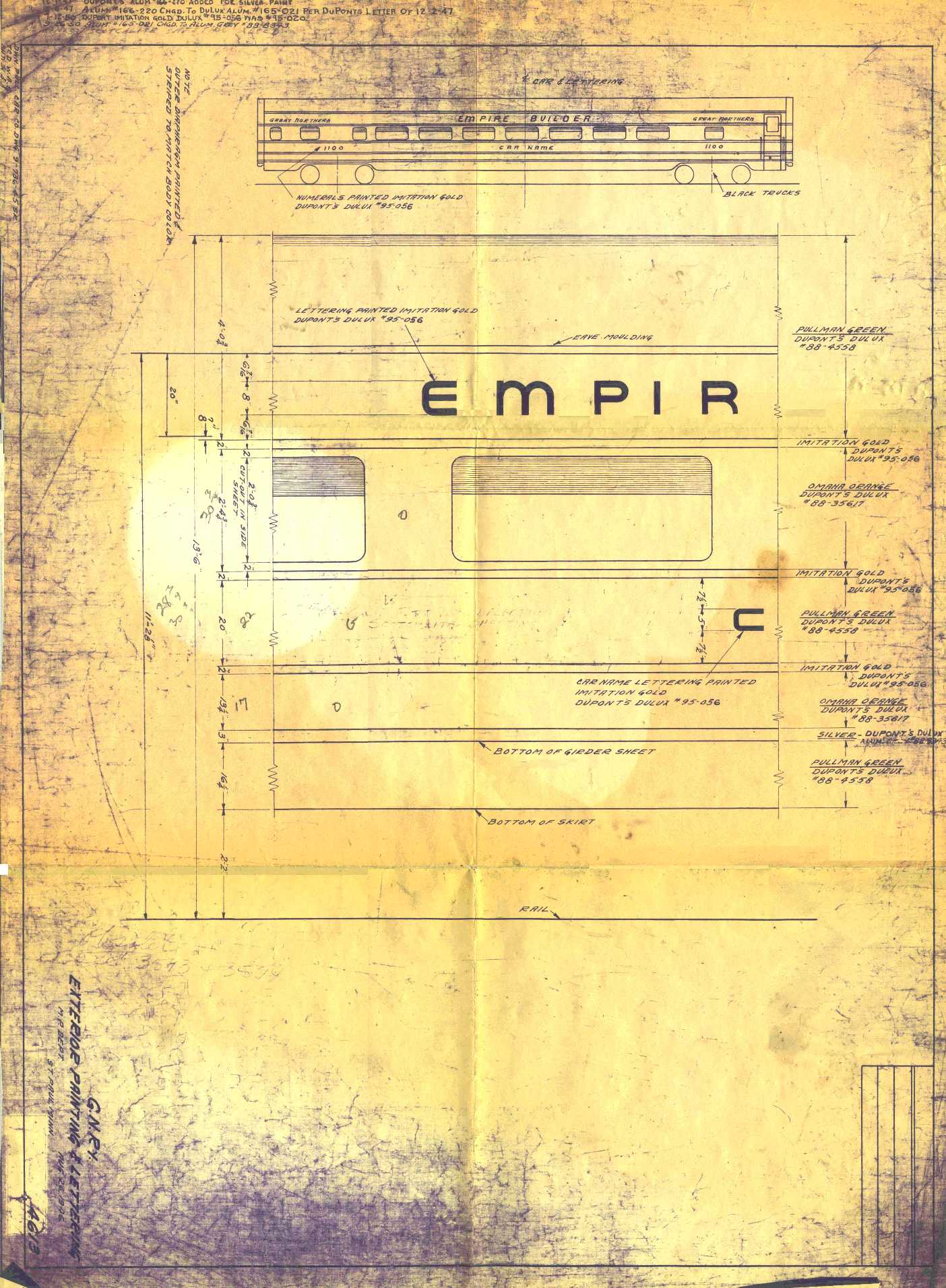 Empire Builder Paint Diagram