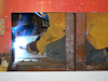 Mike welding in brace
