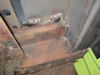 Underside of end sill weld to side sill