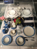 Table set with three patterns
